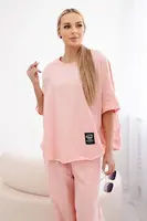 Women's set T-shirt + pants - peach