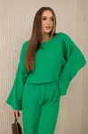 Muslin set blouse + trousers green
