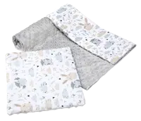 Medi Partners Quilt 75x100 + pillow 35x30 cotton + minky – Polana + gray Minky