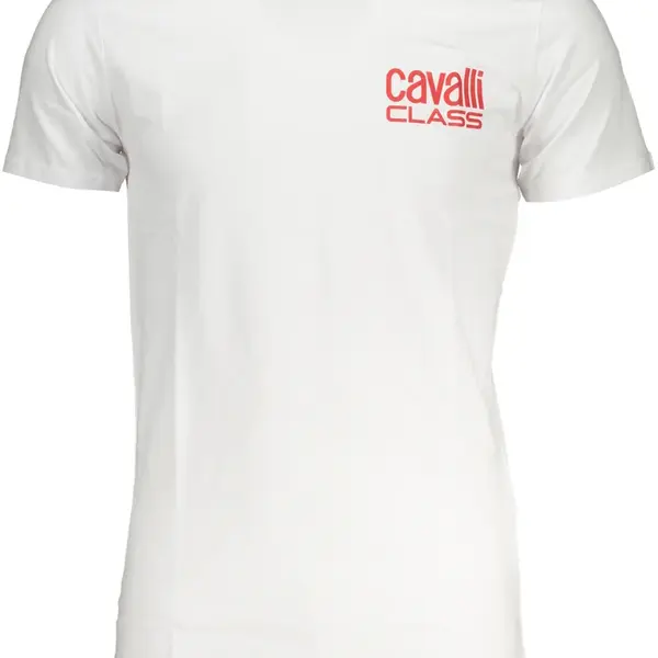 CAVALLI CLASS MEN'S SHORT SLEEVED T-SHIRT WHITE