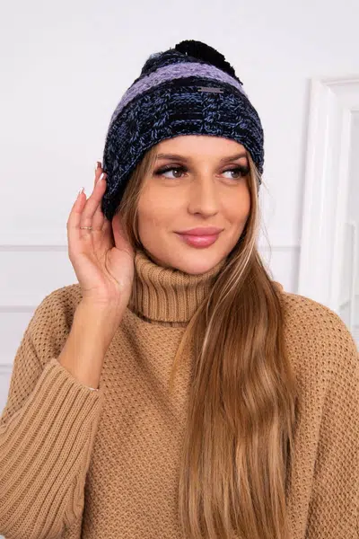 Kesi Čapica s fleece Pola K267 námornícka modrá + more
