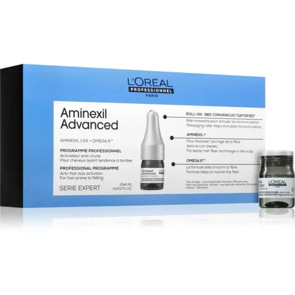L’Oréal Professionnel Serie Expert Aminexil Advanced ampule pro růst vlasů a posílení od kořínků 10x6 ml