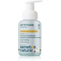 Attitude Sensitive Natural Baby Oatmeal šampon a mycí gel 2 v 1 pro citlivou pokožku pro děti 250 ml