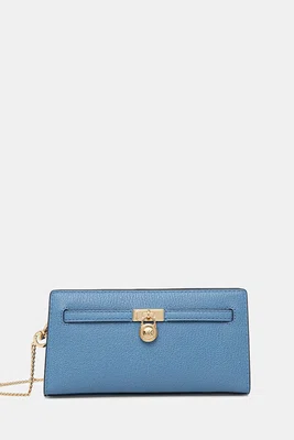 Kožená kabelka MICHAEL Michael Kors modrá barva, 32F5GNXC0L