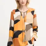 Halenka Joseph Ribkoff dámská, oranžová barva, vzorovaná, 253011