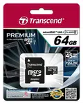 Paměťová karta Trancend MicroSD 64GB, class 10, UHS-1
