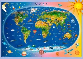 Dětská mapa světa / Cestujeme po ČR