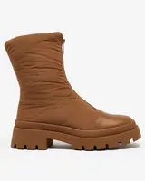 Resti Women's Tainve Beige Flat Heel Boots