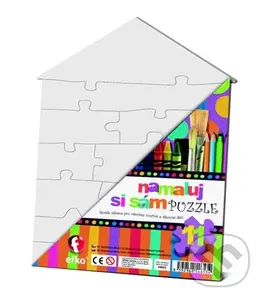 Namaluj si sám puzzle domček