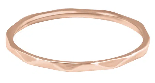 Troli Minimalistický pozlátený prsteň s jemným dizajnom Rose zlaté 57 mm