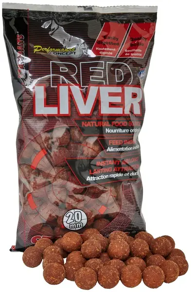 Starbaits boilie red liver - 800 g 14 mm
