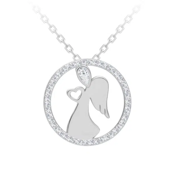 Preciosa Nežný strieborný náhrdelník Angelic Love 5295 00