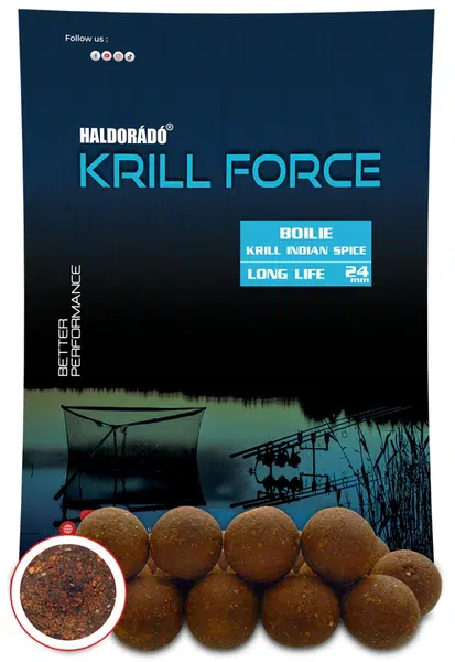 Haldorádó boilies krill force long life indian spice 700 g - 16 mm
