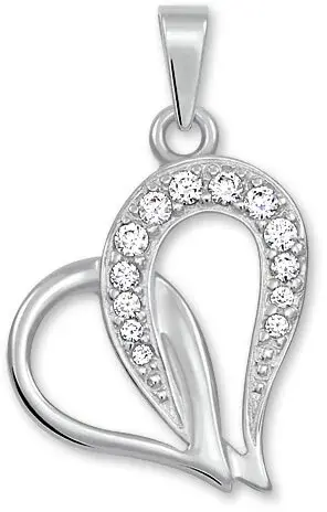 Soliter Prívesok srdca s kryštálmi 249 001 00472 07