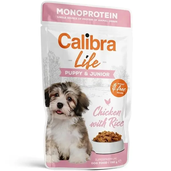 Calibra Dog Life kapsička Puppy & Junior Chicken 150 g