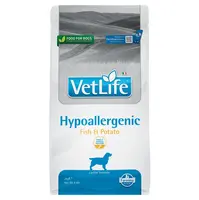 VET LIFE Natural Hypo Fish & Potato granule pre psov, Hmotnosť balenia (g): 2 kg