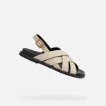 Cream women's sandals Geox Adelash - Women's