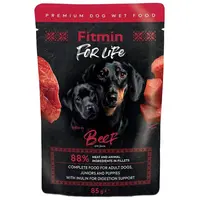 Fitmin Dog For Life kapsička Adult/Puppy Beef with inulin 85 g