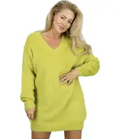 Pri Fluffy sweater knit dress neckline FUZZYVIBE