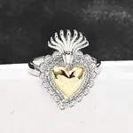 Gothic Style Brass Micro Pave Clear Cubic Zirconia Cuff Rings for Women