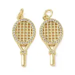 Brass Micro Pave Cubic Zirconia Pendants