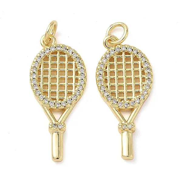 Brass Micro Pave Cubic Zirconia Pendants
