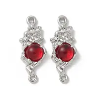 Brass & Resin Flower Connector Charms