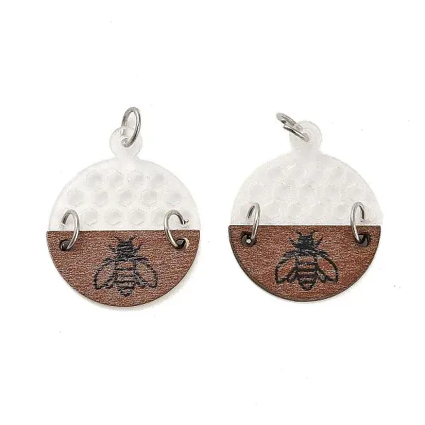 Acrylic with Poplar Wood Pendants