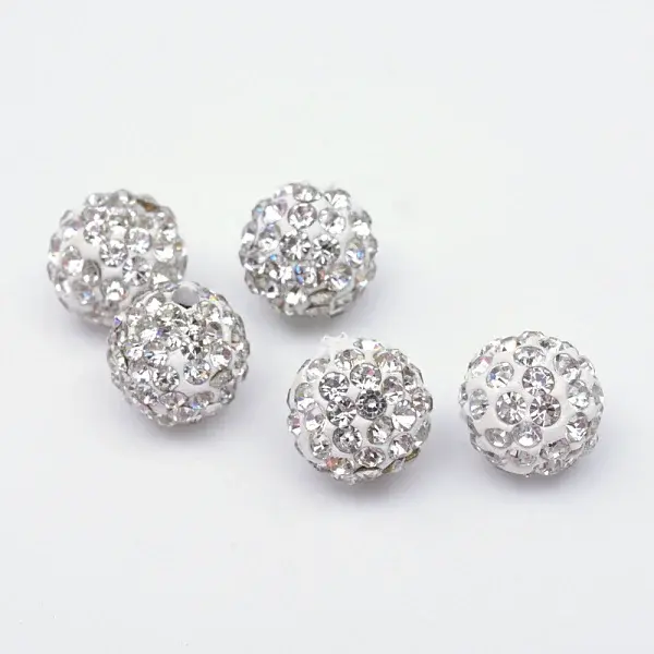 Polymer Clay Pave Rhinestone Beads
