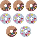 8Pcs 2 Colors Felt Needle Felting Doughnut Ornaments