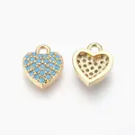 Brass Micro Pave Cubic Zirconia Charms
