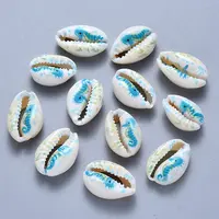 Printed Cowrie Shell Beads