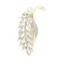 Wheat Alloy Rhinestone Brooches for Backpack Clothes