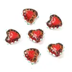 Baking Painted Glass Bumpy Beads Heart