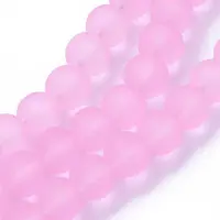 Baking Painted Transparent Glass Bead Strands