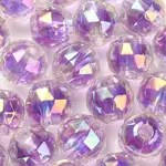 UV Plating Transparent Acrylic European Beads