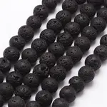Natural Lava Rock Bead Strands