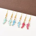Ocean Series 304 Stainless Steel Enamel Dangle Earrings