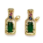 Brass Micro Pave Cubic Zirconia Pendants