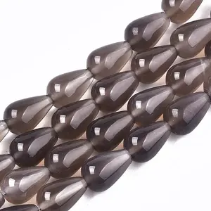 Natural Grey Agate Beads Strands