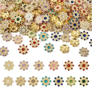 260Pcs 13 Style CCB Plastic with Rhinestones Cabochons