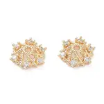 Rack Plating Brass Cubic Zirconia Bead Cap