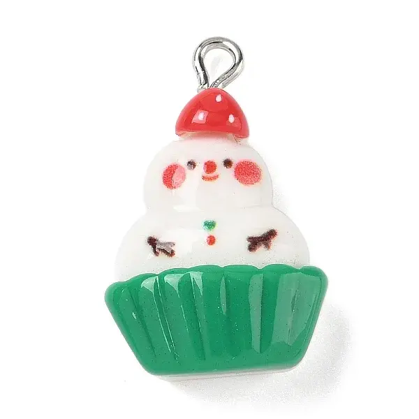 Christmas Theme Opaque Resin Pendants
