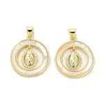 Brass Micro Pave Clear Cubic Zirconia Pendants