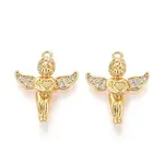 Brass Micro Pave Cubic Zirconia Pendants