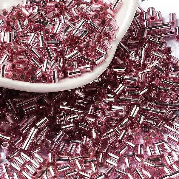 Baking Paint Glass Round Bugle Beads