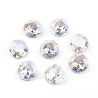 Pointed Back & Back Plated Glass Rhinestone Cabochons