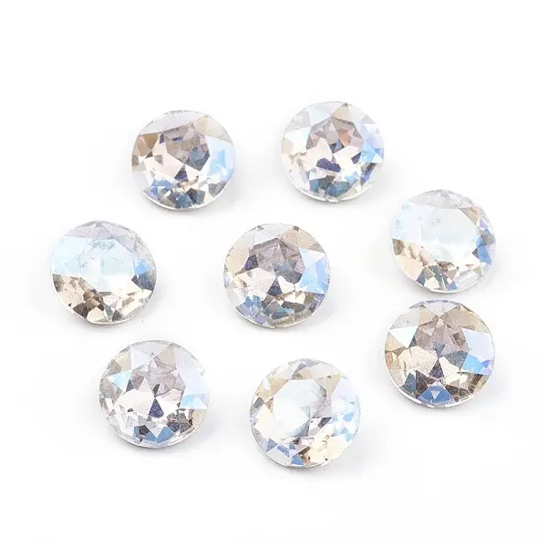Pointed Back & Back Plated Glass Rhinestone Cabochons