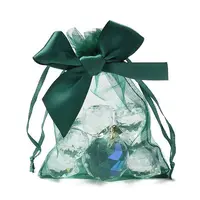 Rectangle Lace Organza Drawstring Gift Bags