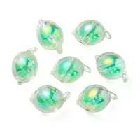 UV Plating Rainbow Iridescent Acrylic Beads